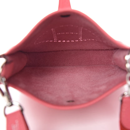 Hermes Taurillon Clemence Amazone Evelyne TPM Rose Azalee Rouge Pivoine 6 of 11