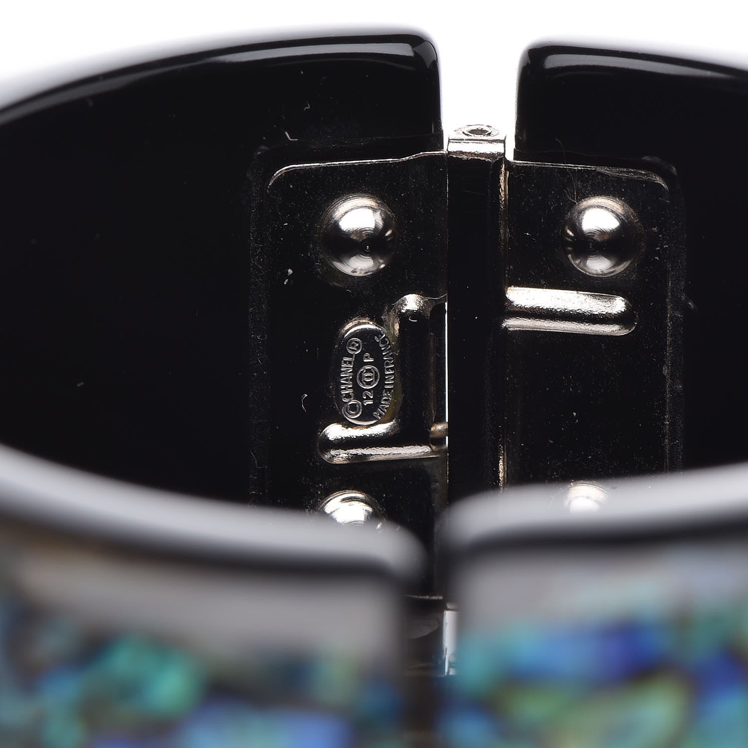 Chanel Resin Cuff Bracelet Green 4 of 5