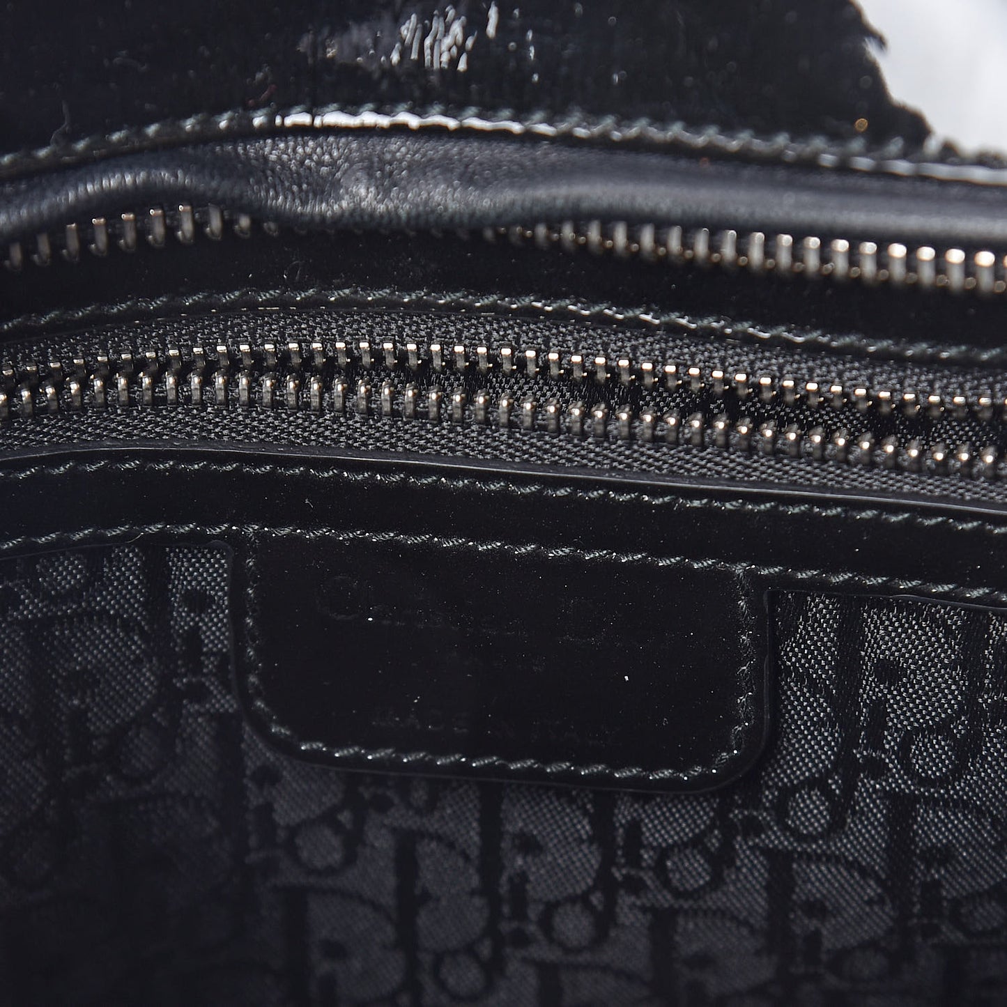 Patent Cannage Large Lady Dior Black