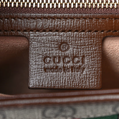 Gucci GG Supreme Monogram Azalea Calfskin Web Small Jackie 1961 Hobo Beige Ebony Brown Sugar 6 of 10