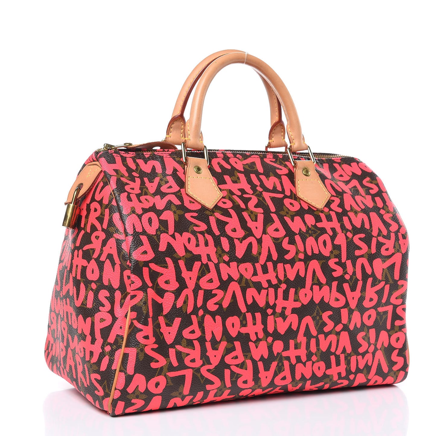 Monogram Graffiti Speedy 30 Fuchsia