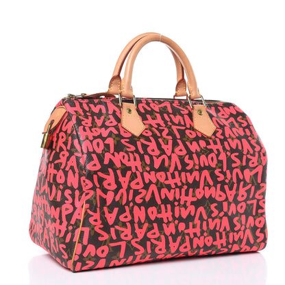 Louis Vuitton Monogram Graffiti Speedy 30 Fuchsia 3 of 15