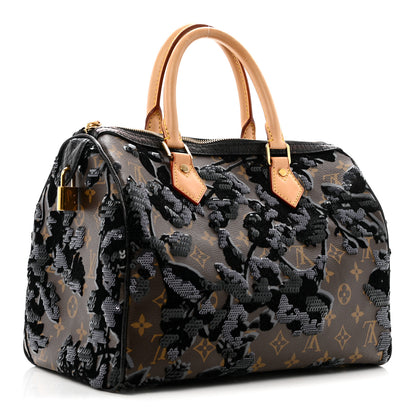 Louis Vuitton Monogram Fleur De Jais Sequins Speedy 30 3 of 17
