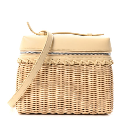 Loro Piana Wicker Calfskin North South L19 Extra Pocket Pouch Ivory 1 of 9