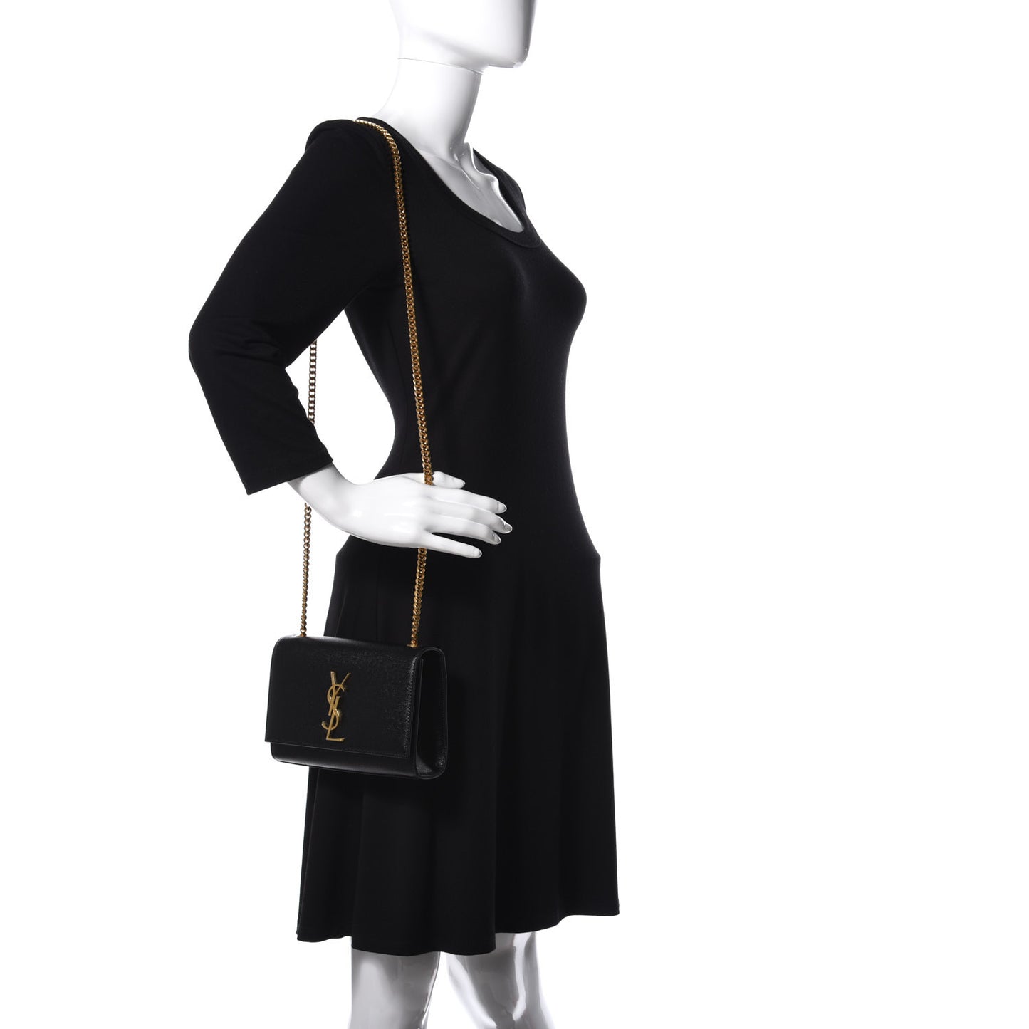 Grain De Poudre Small Monogram Kate Satchel Black