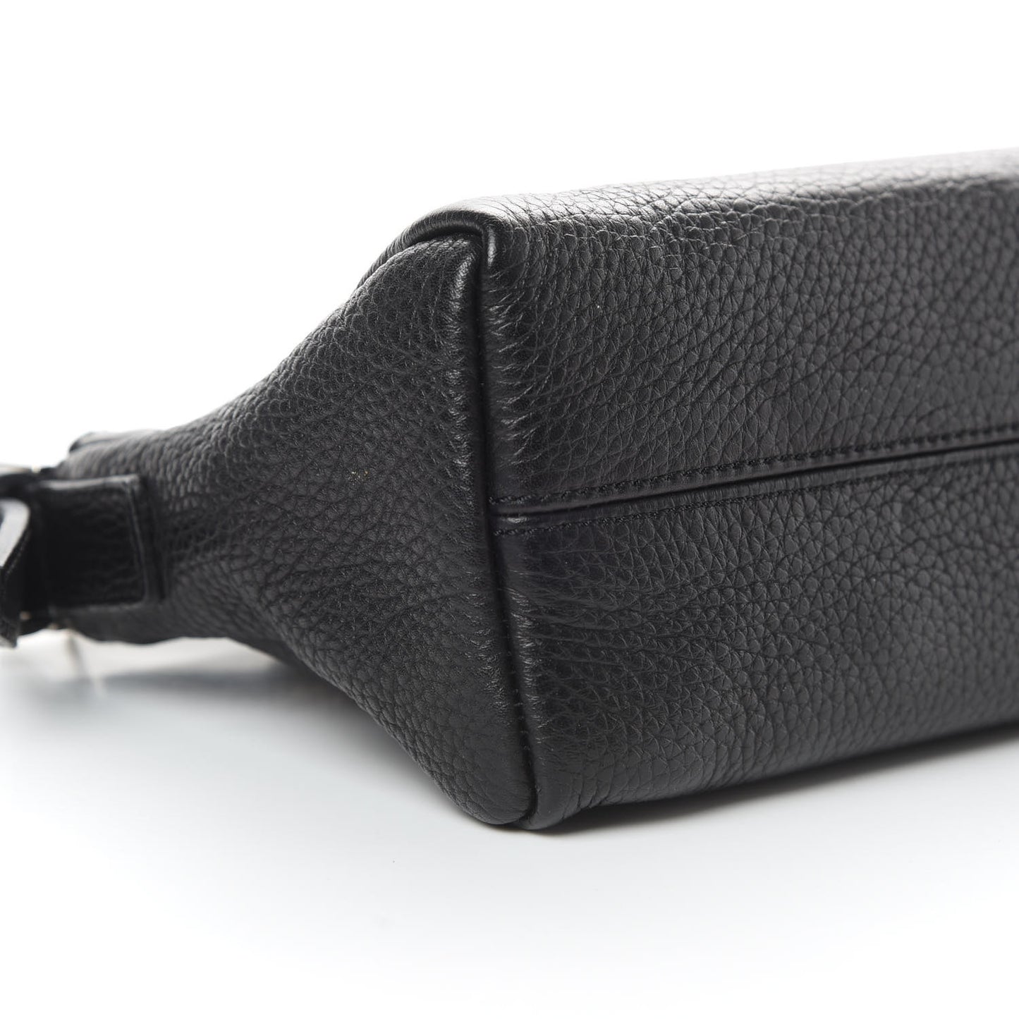 Soft Grain Calfskin Shoulder Bag Black