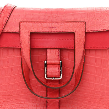 Hermes Matte Niloticus Crocodile Halzan 31 Bougainvillea 7 of 12