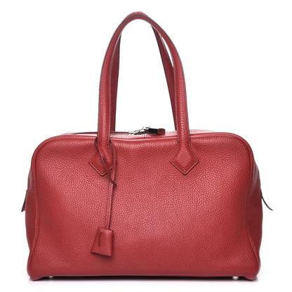 Hermes Taurillon Clemence Victoria II 35 Rouge Garance 1 of 7