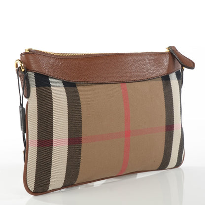 Burberry House Check Derby Peyton Crossbody Clutch Bag Tan 3 of 12