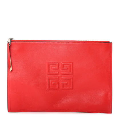 Givenchy Lambskin Large Emblem Pouch Red 1 of 8