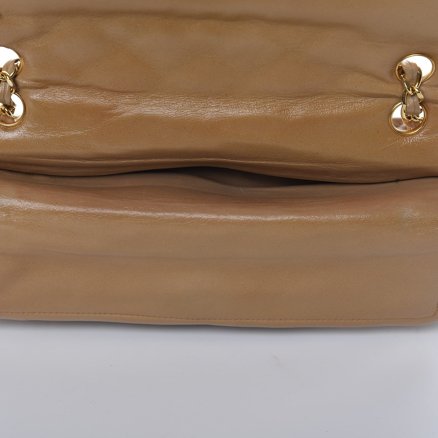 Chanel Lambskin Quilted Medium Single Flap Beige 8 of 22
