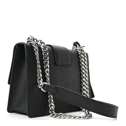 Prada Saffiano Pattina Crossbody Bag Black 2 of 8
