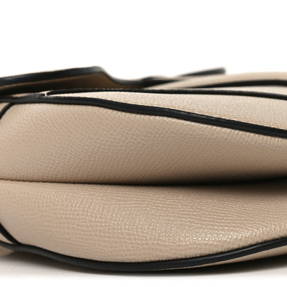 Christian Dior Grained Calfskin Saddle Bag With Strap Warm Taupe 9 of 11