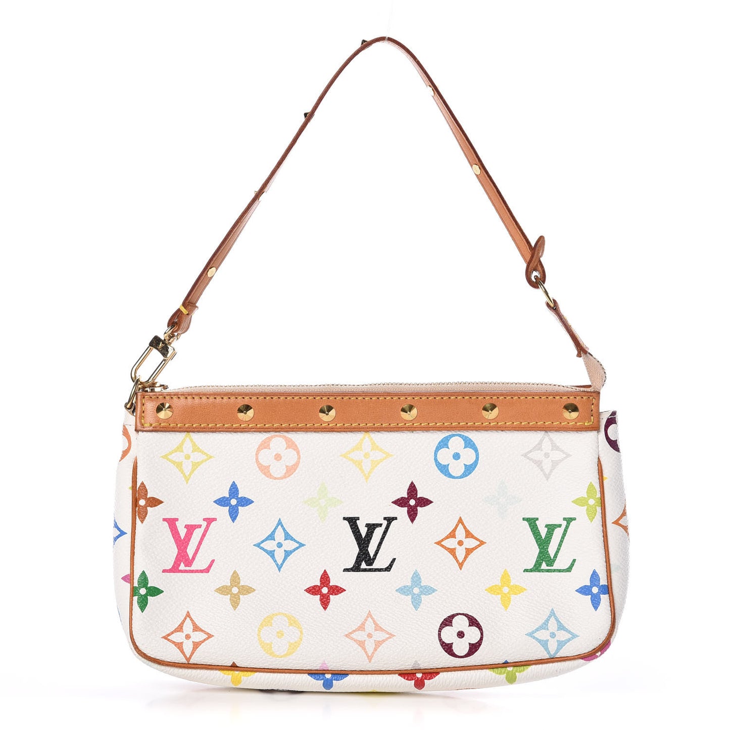 Monogram Multicolor Pochette Accessories White