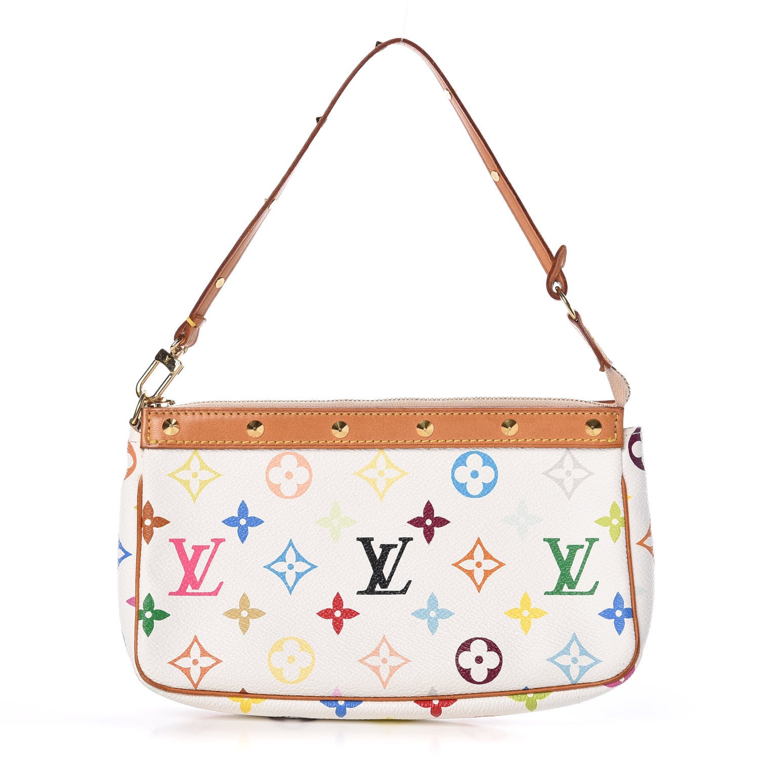 Louis Vuitton Monogram Multicolor Pochette Accessories White 1 of 9