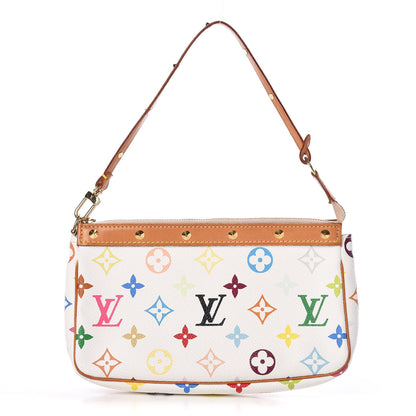 Louis Vuitton Monogram Multicolor Pochette Accessories White 1 of 9
