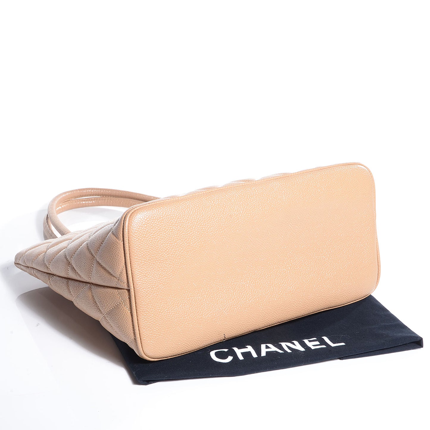 Caviar Quilted Medallion Tote Beige