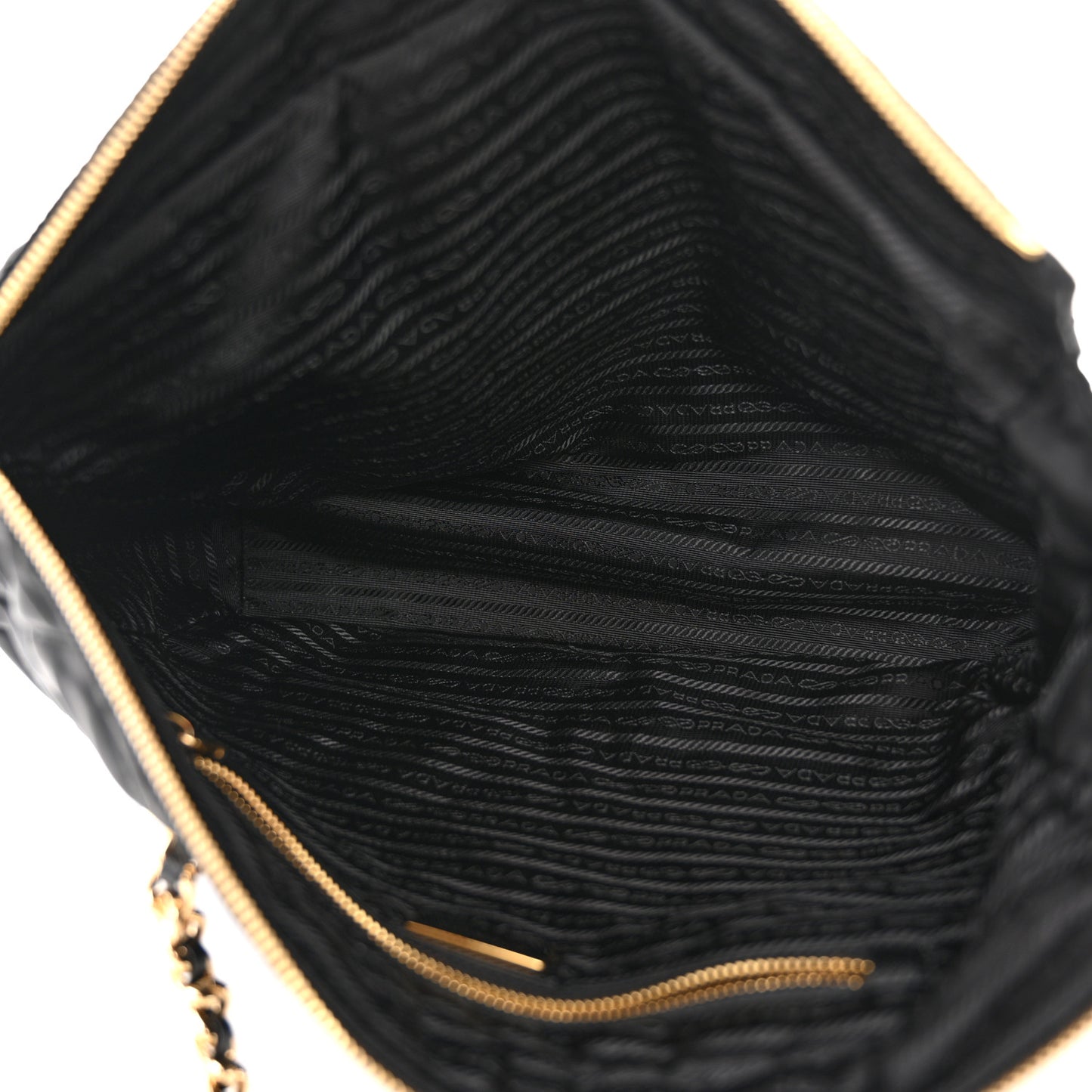 Re-Nylon Stitched Re-Edition 1995 Chaine Medium Tote Bag Black