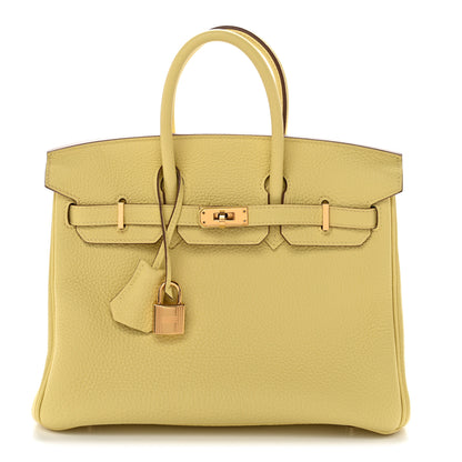 Hermes Togo Birkin 25 Jaune Poussin 1 of 11