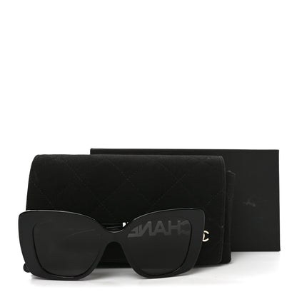 Chanel Acetate Strass Square Sunglasses 5422-B-A Black White 7 of 7