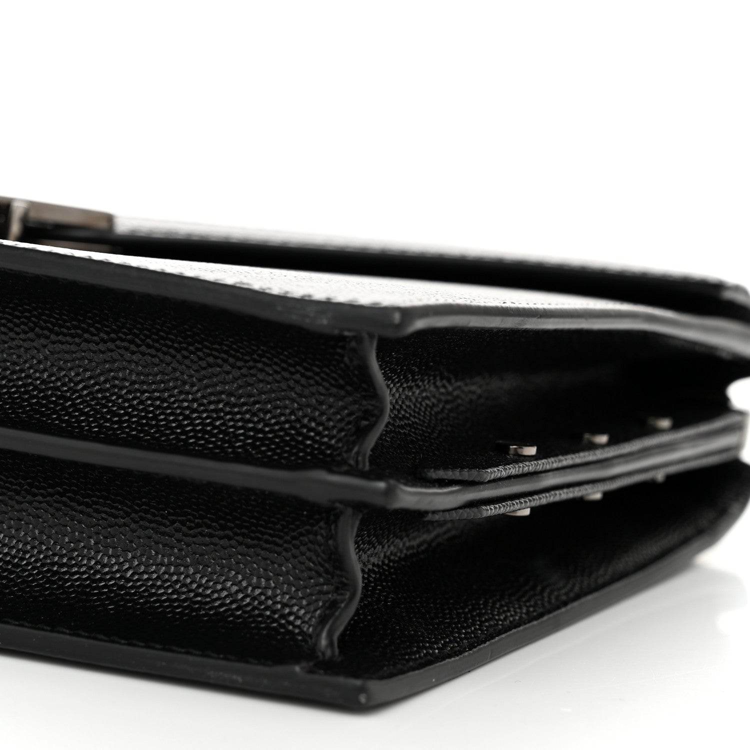 Saint Laurent Grain De Poudre Monogram Cassandra Clasp Bag Black 10 of 10