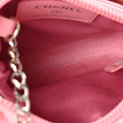 Chanel Lambskin Camellia Embossed Key Holder Case Pink 5 of 8