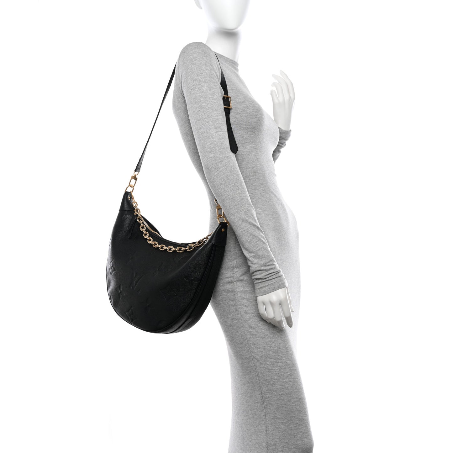 Empreinte Monogram Giant Loop Hobo Black