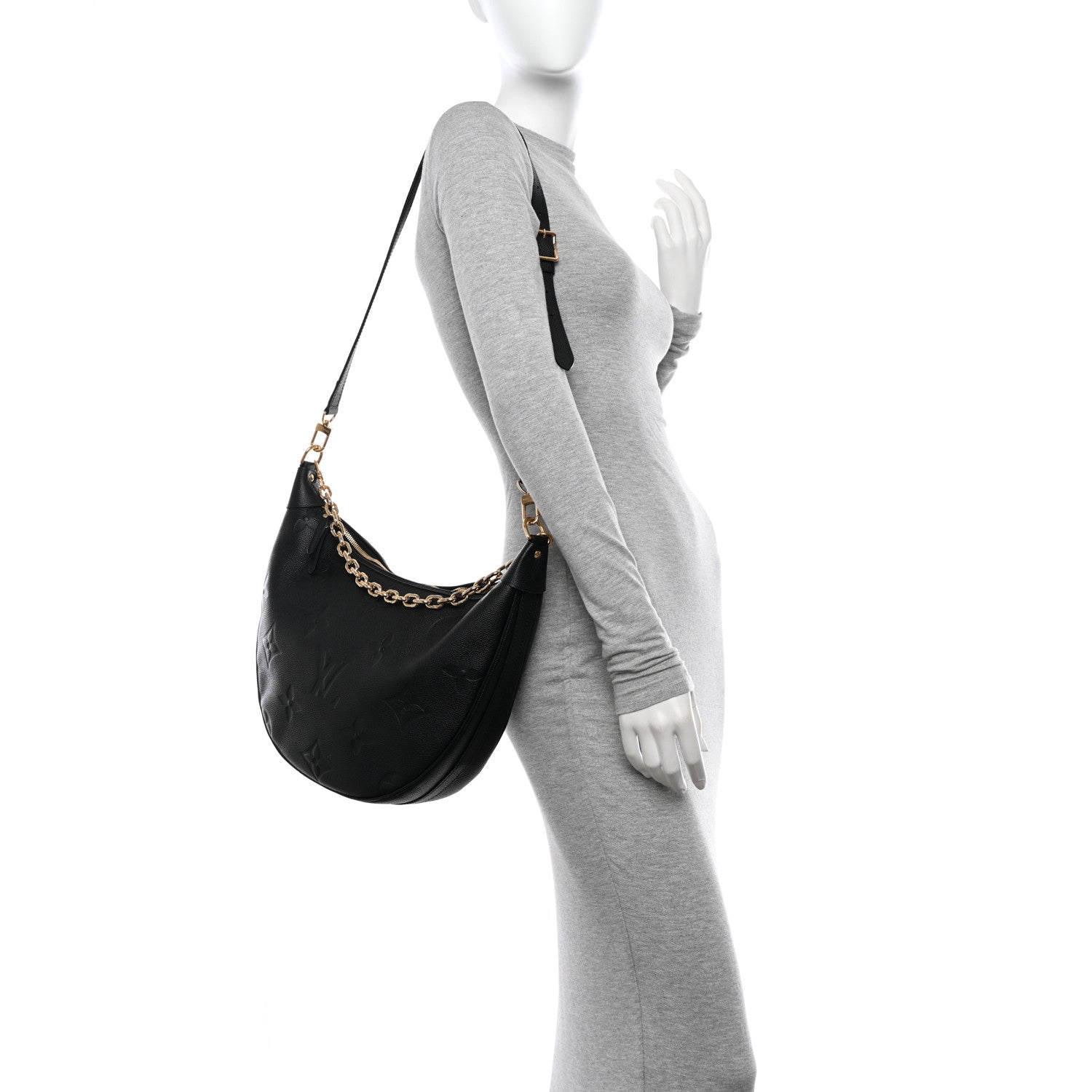 Louis Vuitton Empreinte Monogram Giant Loop Hobo Black 3 of 10