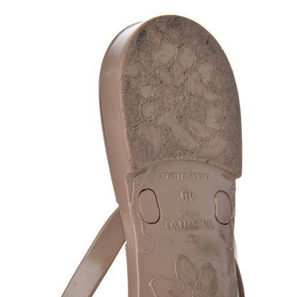 Valentino Garavani PVC Jelly Rockstud Bow Thong Sandals 40 Poudre 8 of 14