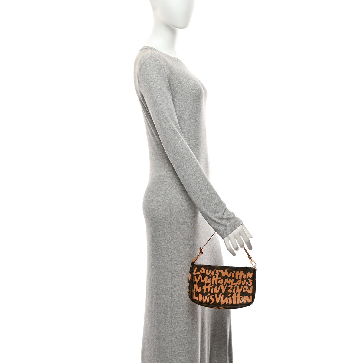 Monogram Graffiti Pochette Accessories Peach