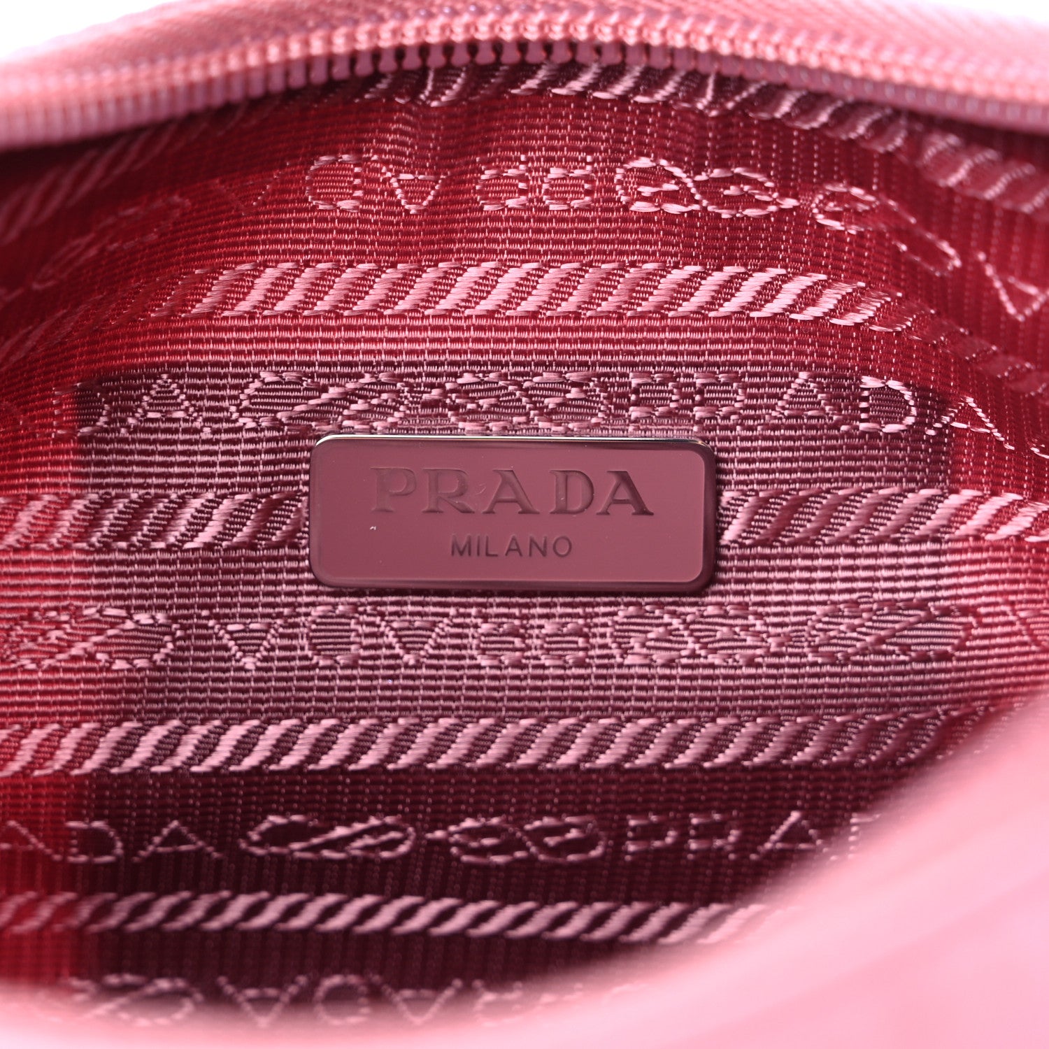 Prada Tessuto Nylon Saffiano Mini Re-Edition 2000 Bag Rosa 6 of 7