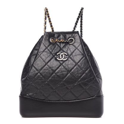 Chanel Aged Calfskin Quilted Small Gabrielle Backpack Black 1 of 9