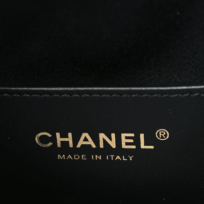 Chanel Washed Denim Quilted Small Chanel 25 Handbag Black 6 of 10