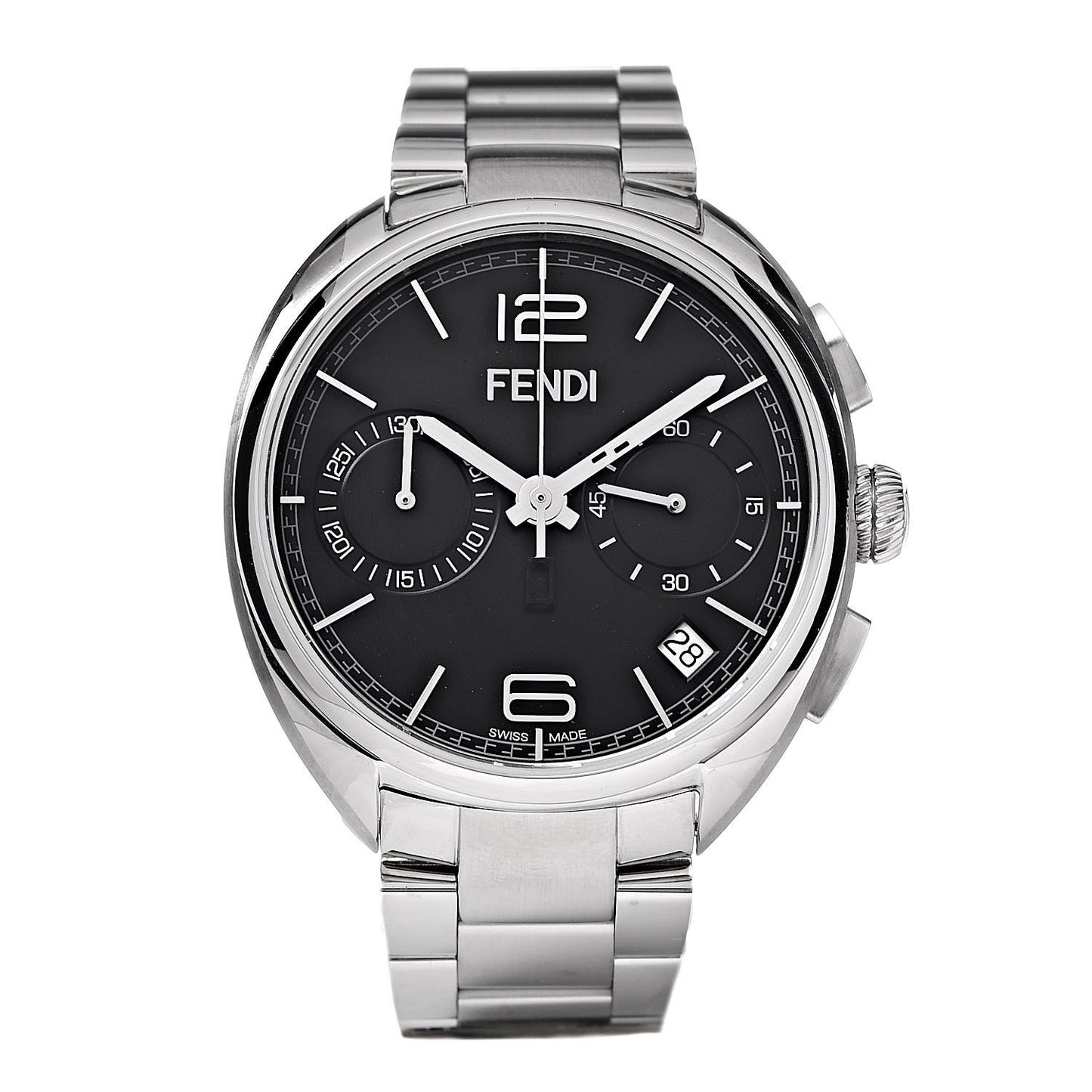 Stainless Steel 40mm Momento Chronograph Quartz Watch Black