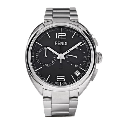 Fendi Stainless Steel 40mm Momento Chronograph Quartz Watch Black 1 of 7
