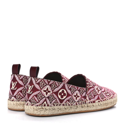 Louis Vuitton Jacquard Since 1854 Starboard Espadrille Flats 39.5 Bordeaux 3 of 8