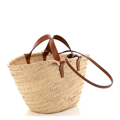 Celine Raffia Calfskin Triomphe Teen Panier Tan 3 of 9