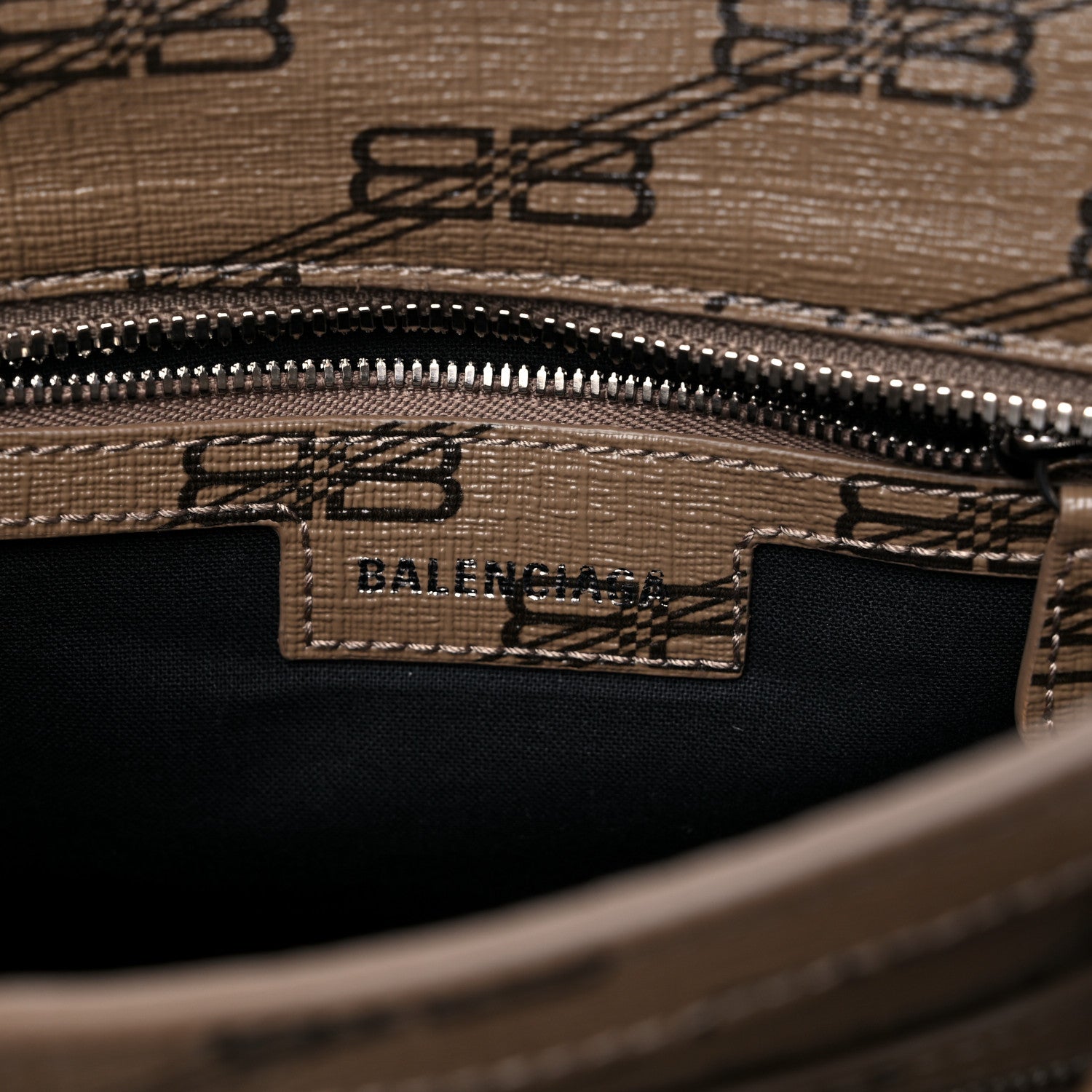 Balenciaga Coated Canvas BB Monogram Neo Cagole Handbag XS Beige Brown 6 of 9