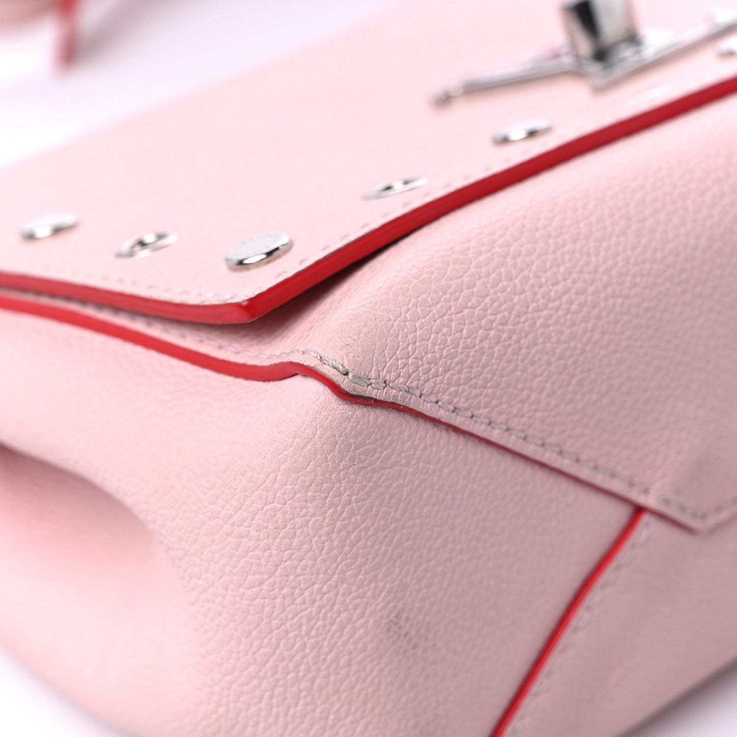 Louis Vuitton Soft Calfskin Lockme II Chain Rivets BB Rose Ballerine 8 of 18