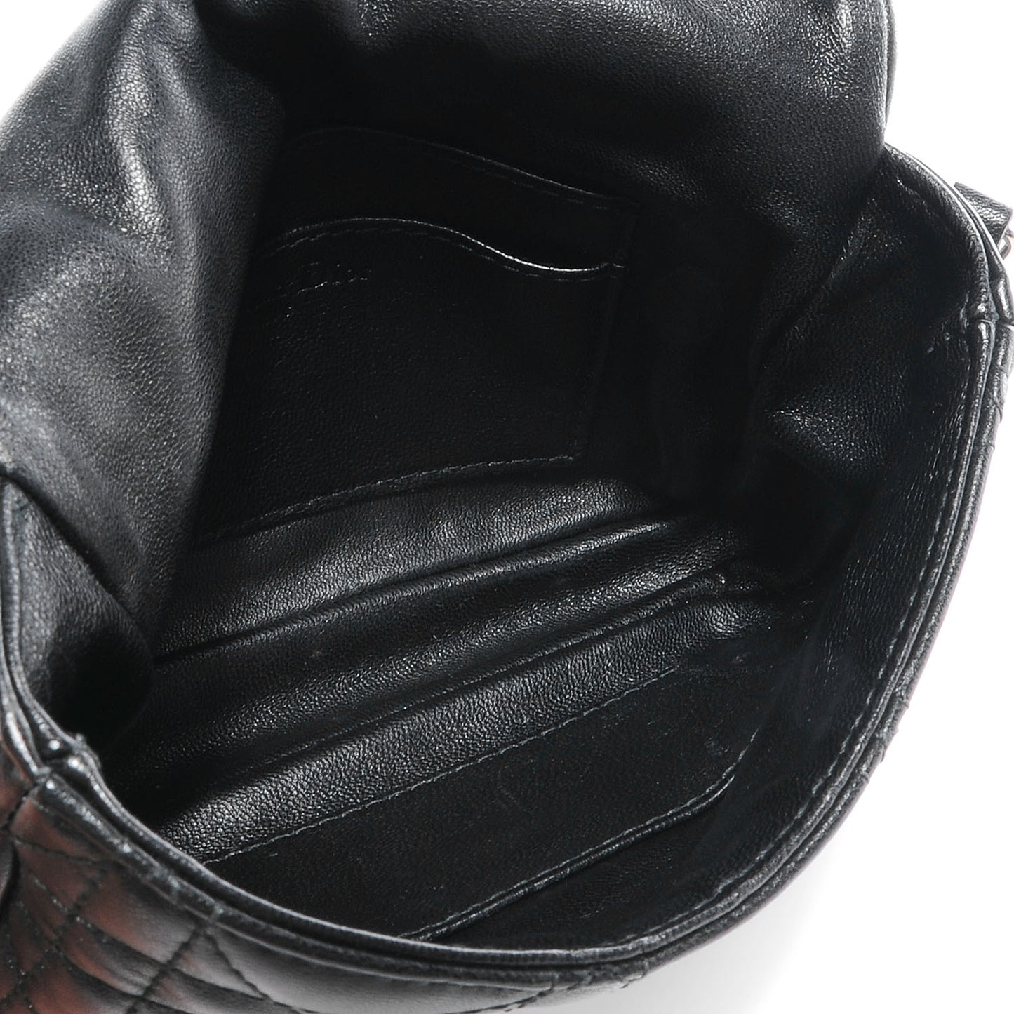 Lambskin Cannage Lady Dior Pochette Black