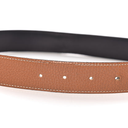 Hermes Box Togo 32mm Belt Strap 85 Black Gold 8 of 10