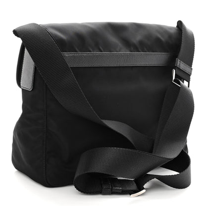 Prada Tessuto Nylon Saffiano Small Vela Messenger Black 3 of 11