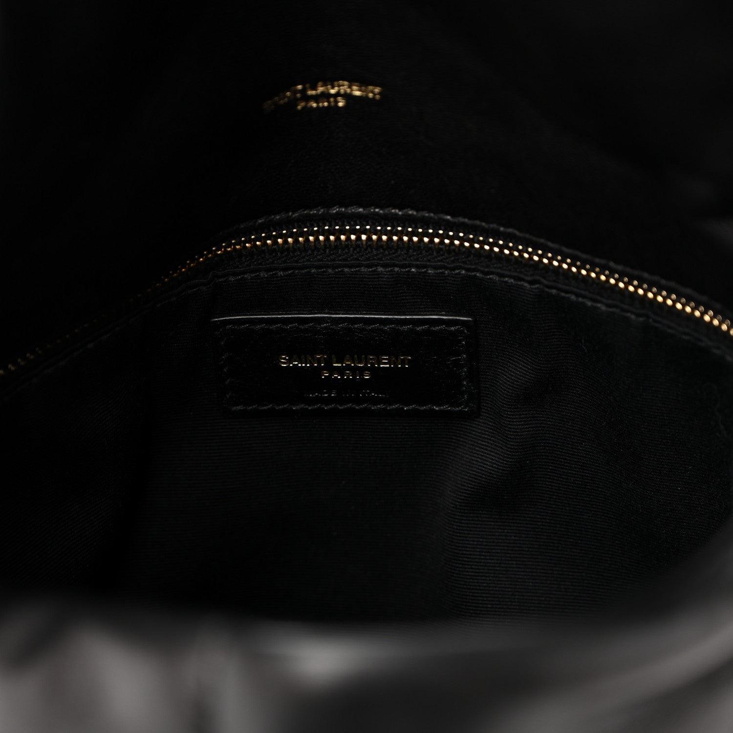Saint Laurent Lambskin Quilted Medium Loulou Puffer Monogram Chain Satchel Black 5 of 9