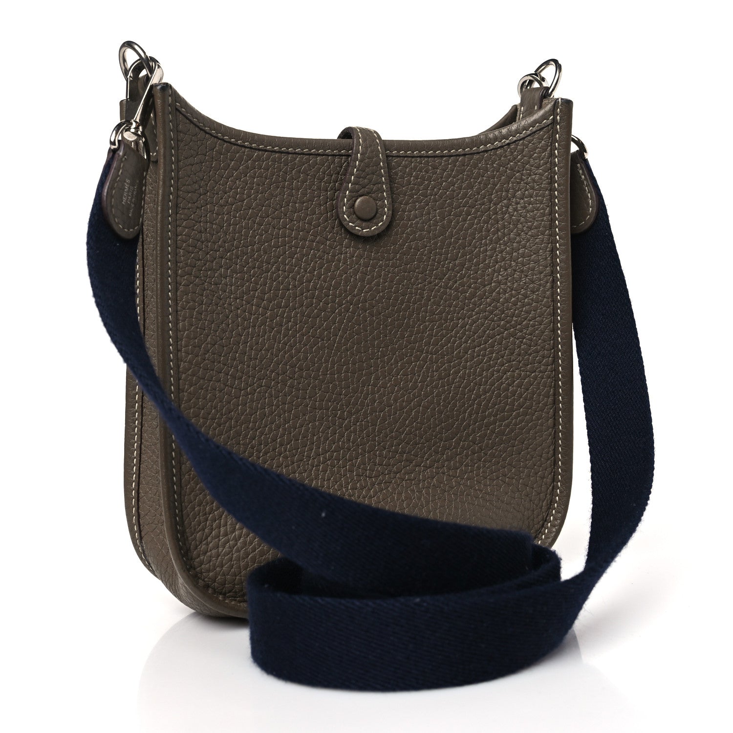Hermes Taurillon Clemence Amazone Evelyne TPM Etoupe Bleu Indigo 3 of 11