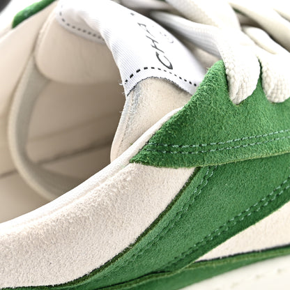 Chanel Suede Kidskin Womens CC Sneakers 39 White Green 9 of 11