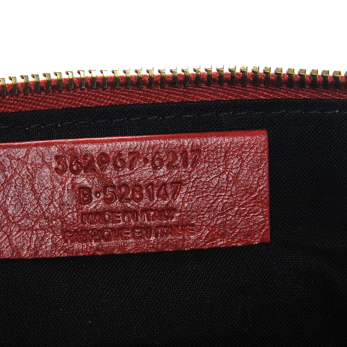 Agneau Arena Classic Gold Hardware Small Pouch Red