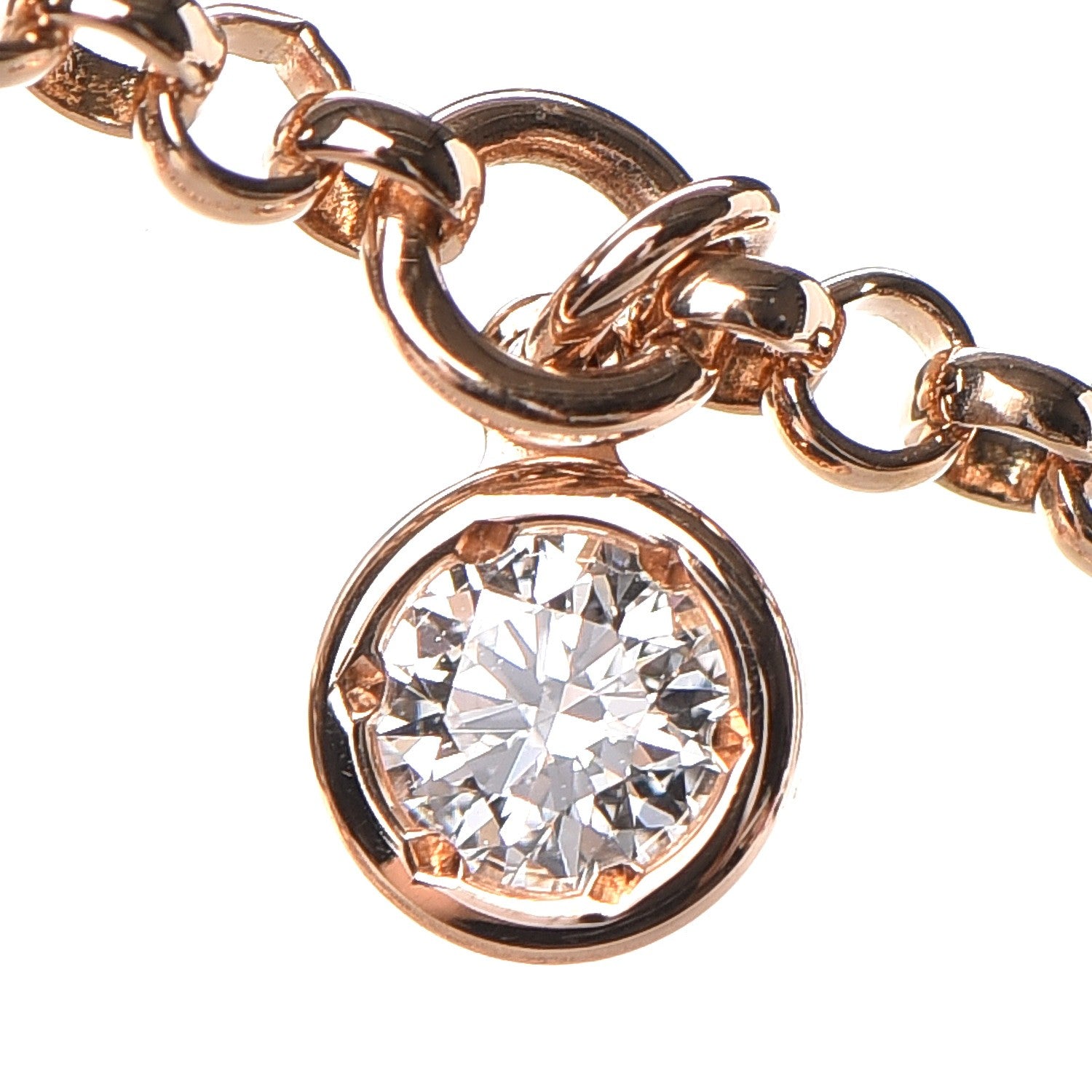 Hermes 18K Rose Gold Diamond Gambade Bracelet SH 3 of 6