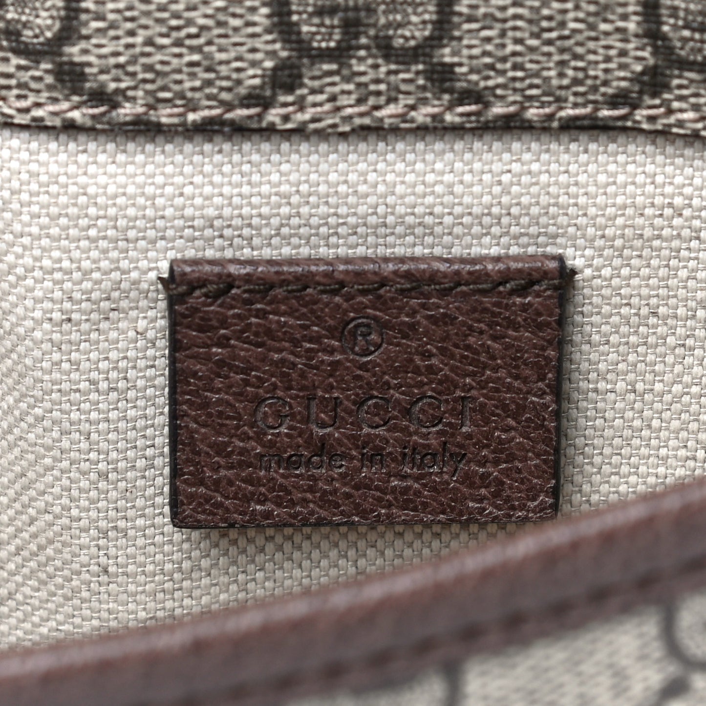 GG Supreme Monogram Neo Vintage Web Belt Bag Brown