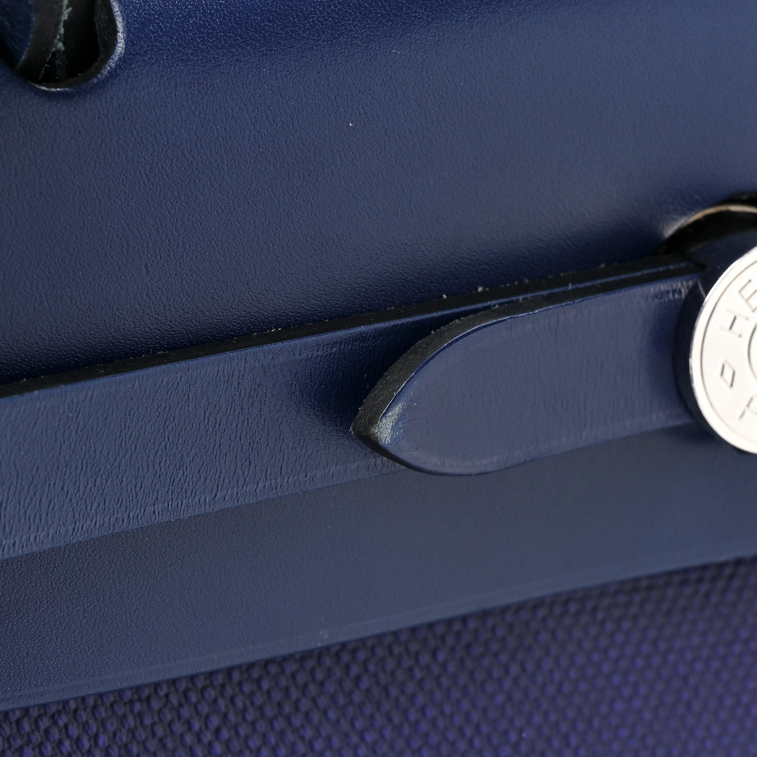Hermes Toile H Berline Vache Hunter Herbag Zip PM 31 Bleu Encre Bleu Saphir 16 of 17