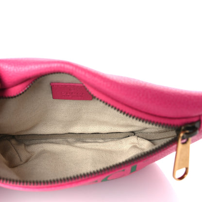 Gucci Grained Calfskin Small Logo Belt Bag Box Pink Green 4 of 9